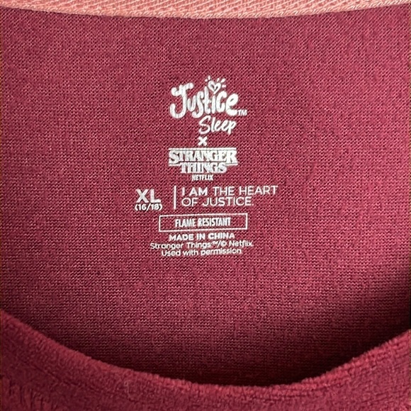 TWO Justice Stranger Things Long Sleeve PJ Tops - Picture 4 of 12